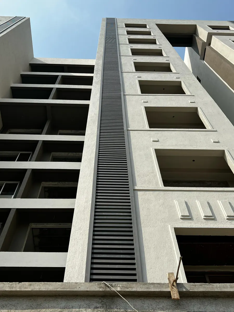 Completed UPVC facade screening