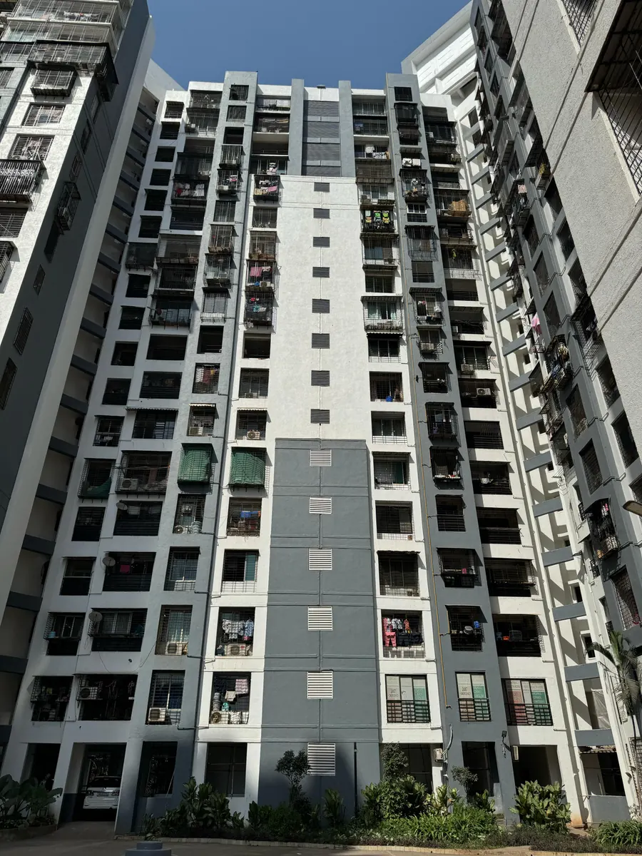UPVC fins aligned on building elevation