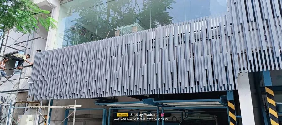 Borivali site UPVC fins installation progress
